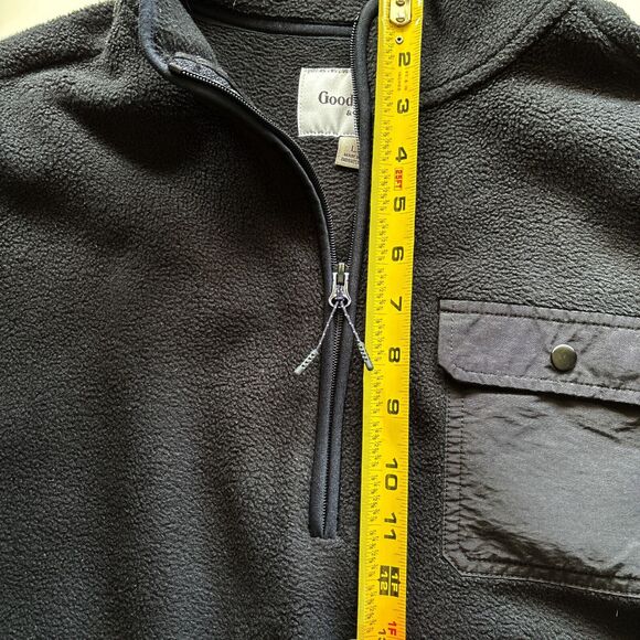 Goodfellow & Co Sz L Men's Quarter Zip Fleece Front Pocket Sweatshirt Outdoor - Picture 12 of 12